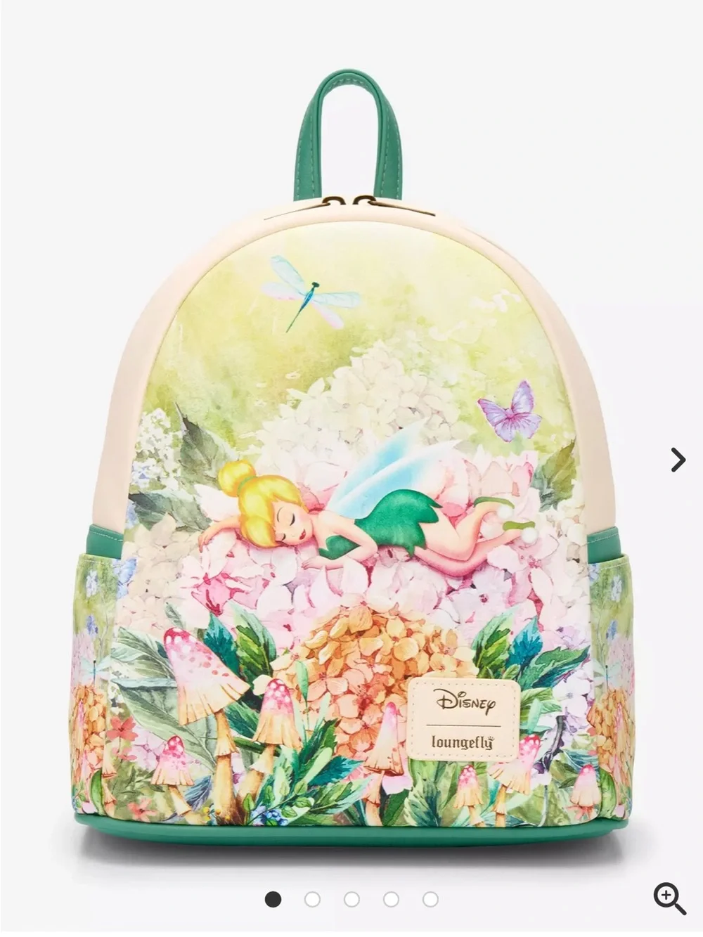 Loungefly Disney Peter Pan Tinker Bell Flowers Mini Backpack & Wallet